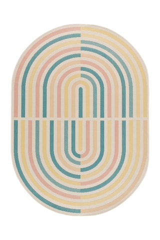 Alfombra Manila - Beige y azul