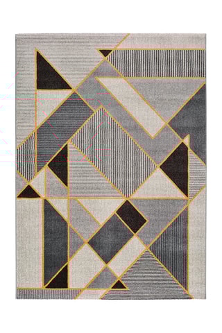 Alfombra Leo - Gris y amarillo