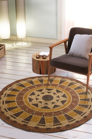 Alfombra Tonga - Marrón y amarillo