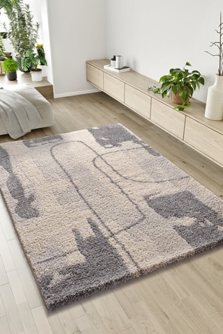 Alfombra Helia - Beige y antracita