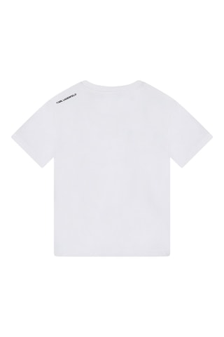 T-shirt in cotone bio - Bianco - Karl Lagerfeld
