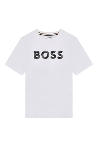 T-shirt regular - Bianco e nero - Boss
