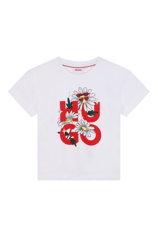 T-shirt in cotone bio - Bianco - Hugo