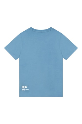T-shirt in cotone bio - Blu - DKNY