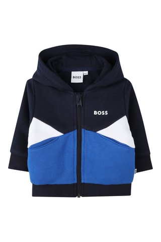 Felpa con cappuccio - Blu - Boss
