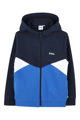 Felpa con cappuccio - Blu - Boss