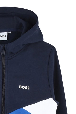 Felpa con cappuccio - Blu - Boss