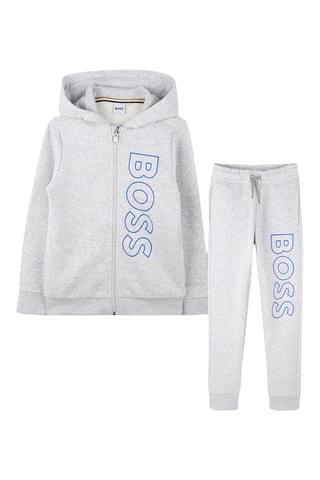 Felpa con cappuccio e pantaloni sportivi - Grigio melange - Boss