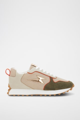 Platform Sneakers Lunelle - Kaki en Beige