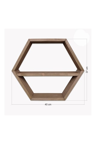 6 estantes murales de madera de pícea - 40 x 10 x 37 cm