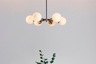 Suspension Akkas - Noir et blanc - 6 x 40 W