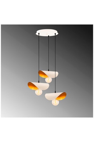 Lámpara de techo Sivani - Blanco y dorado