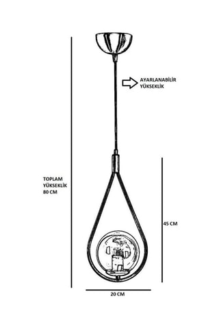 Lámpara de techo Damla Tekli - Dorado