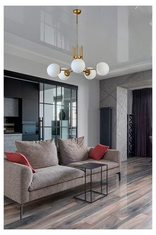 Lámpara de techo - Dorado y blanco