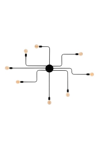 Plafonnier Truva - Noir - 8 x 100 W