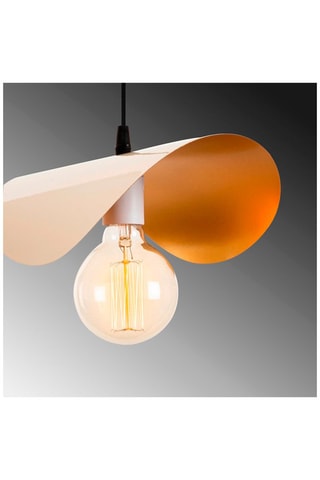 Lámpara de techo Sivani - Blanco y dorado