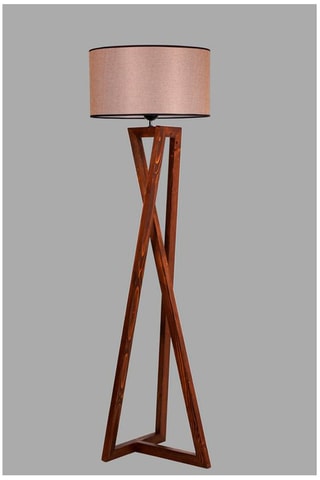 Lampadaire 8278-3 - Imitation noyer et marron - 60 W