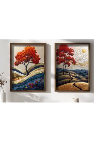 2 cuadros con marco de MDF Sandrine - 50 x 70 cm