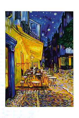 Tableau "Terrasse du café le soir" Van Gogh - 70 x 100 cm