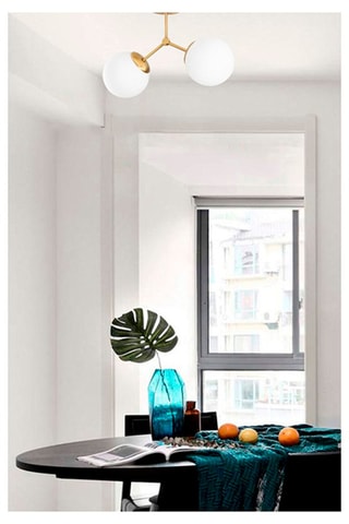 Plafón Damar - Dorado y blanco