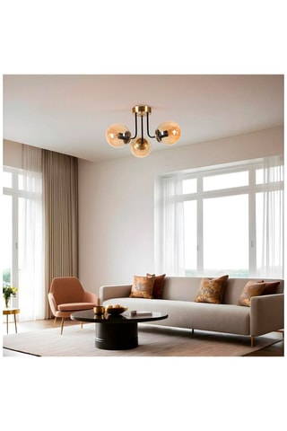 Lámpara de techo - Negro - 3 x 40 - 60 W