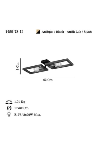 Plafón de madera Era - Natural - 2 x 40 W