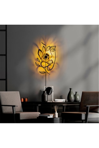 Aplique mural Flower Faced - Negro - 40 W