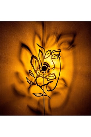 Aplique mural Flower Faced - Negro - 40 W