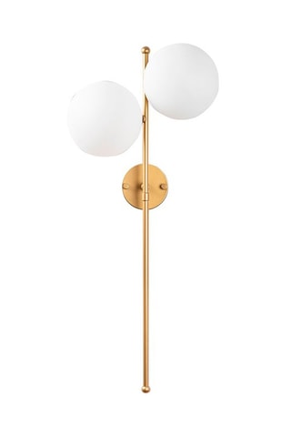 Aplique mural Fazli - Dorado y blanco - 40 W