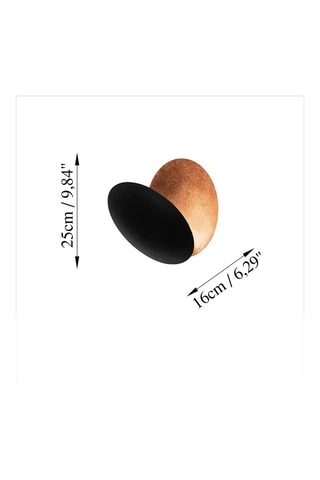 Aplique mural LED Yosma - Negro