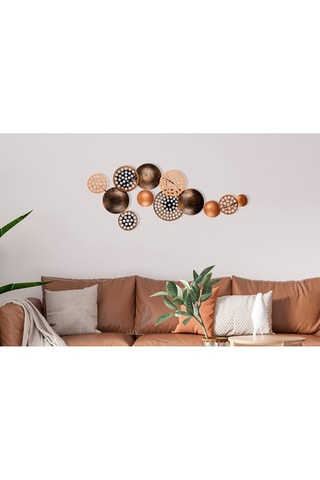 Décoration murale Cardone - 90 x 8 x 42 cm - Bronzé et doré