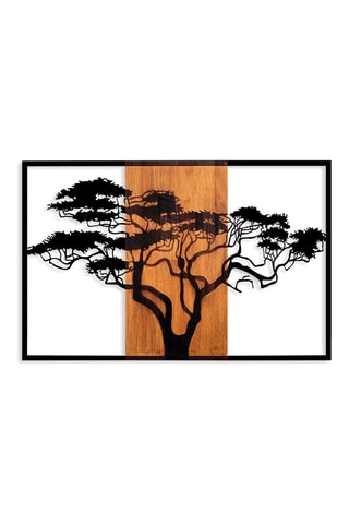 Adorno mural Acacacia - 90 x 58 cm - Natural y negro