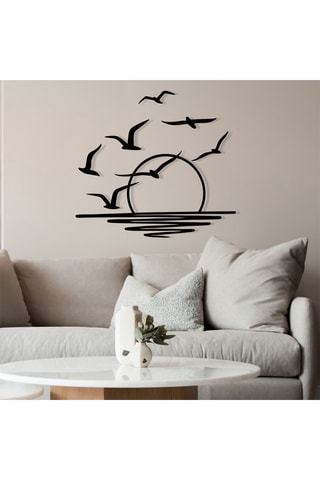 Adorno mural Spiaggia - Negro - 115 x 49 cm