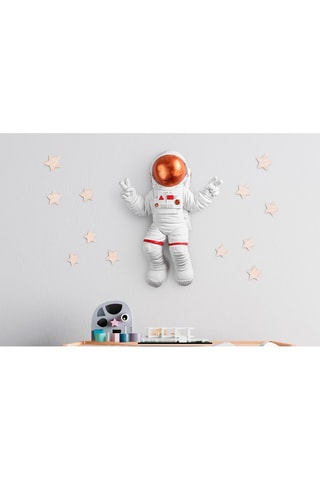 Adorno mural Peace Sign Astronaut 3 - blanco y marrón