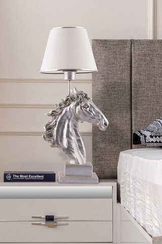 Lámpara de sobremesa Horse - Blanco - 40 W