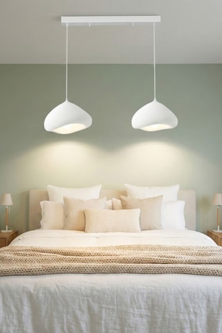 Lámpara de techo Lora - Blanco - 2 x 40 W