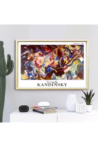 Cuadro de madera maciza "Composición VI" de Kandinsky - 42 x 62 cm