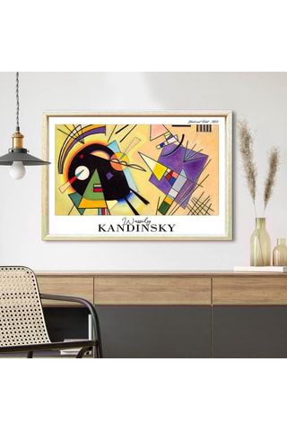 Cuadro de madera maciza "Negro y violeta" de Kandinsky - 42 x 62 cm