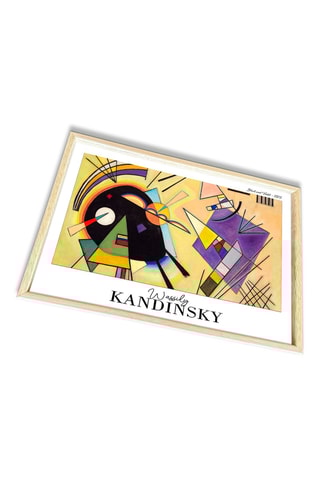 Cuadro de madera maciza "Negro y violeta" de Kandinsky - 42 x 62 cm