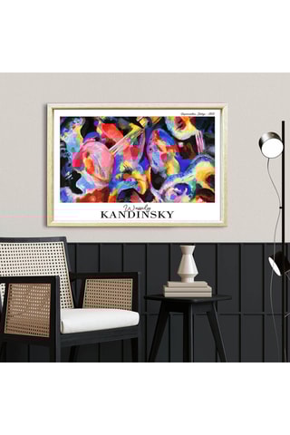 Cuadro de madera maciza "Improvisación, Diluvio" de Kandinsky - 42 x 62 cm