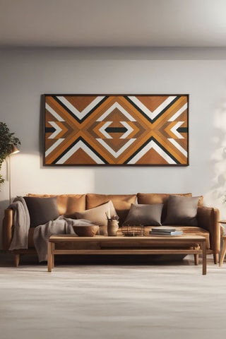 Cuadro de madera maciza - 33 x 70 cm