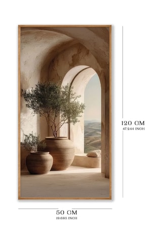 Cuadro de madera maciza - 70 x 33 cm