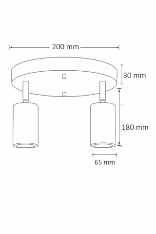Plafón Nur B de madera - Beige - 2 x 30 W