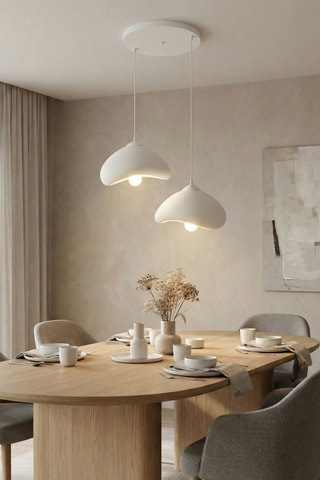 Lámpara de techo Luna - Blanco - 2 x 40 W