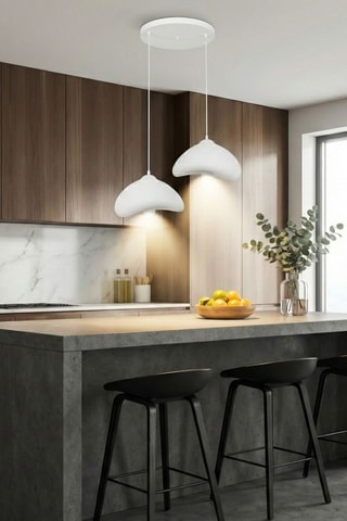 Lámpara de techo Luna - Blanco - 2 x 40 W