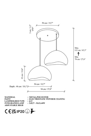 Suspension Lore - Blanc - 40 W