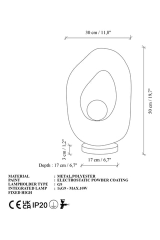 Lámpara de sobremesa Vasli-Nua - Blanco - 8 W