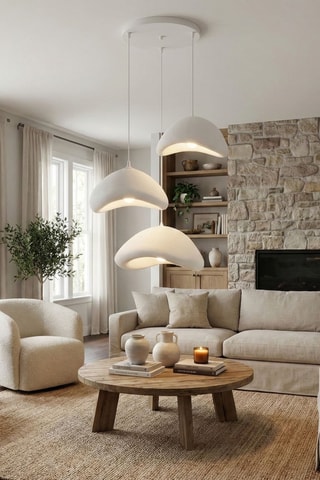 Suspension Luna - Blanc - 3 x 40 W