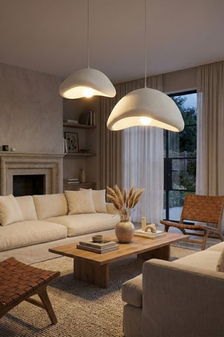 Suspension Luna - Blanc - 2 x 40 W