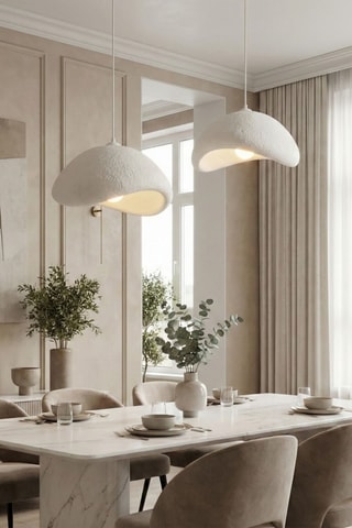 Suspension Luna - Blanc - 2 x 40 W